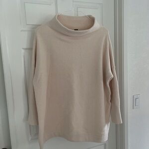 Free People Cream Cowl Neck Sweater